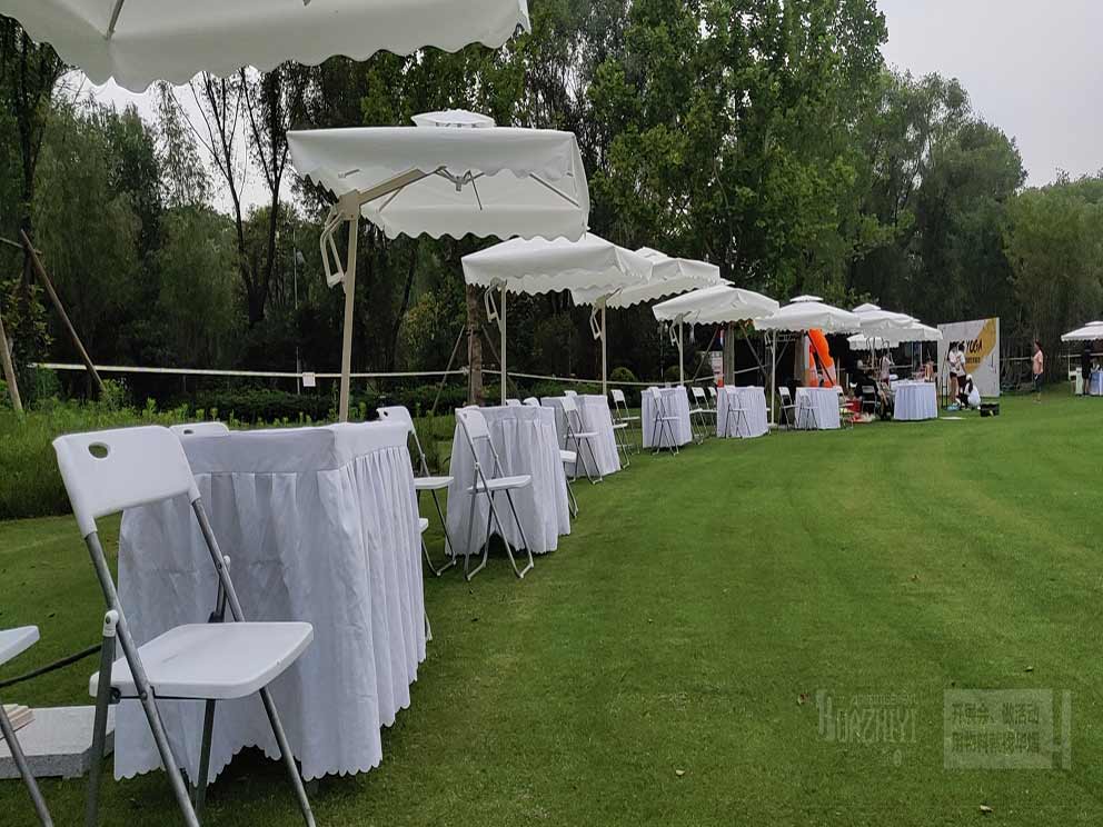 室外瑜伽活動(dòng)租賃華熠單邊傘遮陽防曬