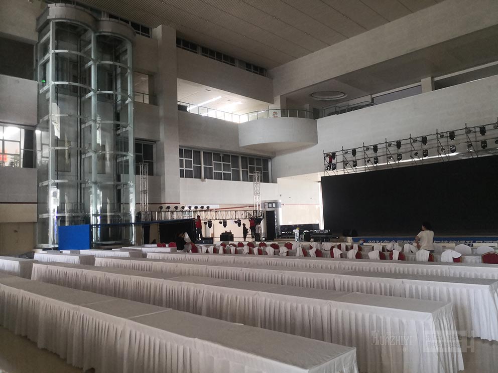 鄭州桌椅出租廠家布置信陽百花會展中心室內會場