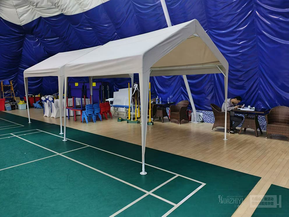 鄭州北龍湖全民健身體育中心使用鄭州篷房租賃廠家提供的新式帳篷