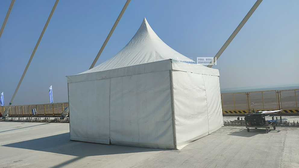 鄭州篷房廠家白色尖頂篷房講解