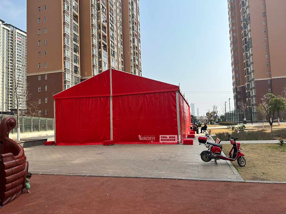 華熠篷房租賃公司搭建婚禮婚慶紅色篷房