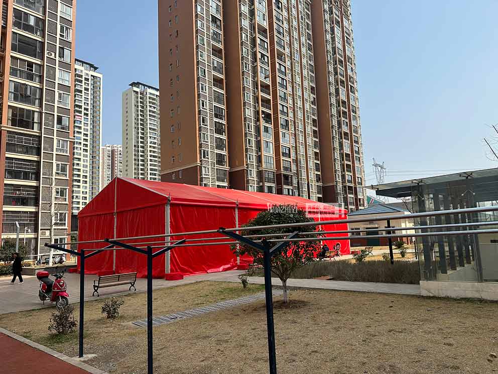 華熠篷房租賃公司搭建婚禮婚慶紅色篷房