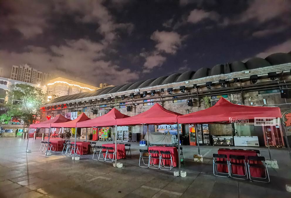 華熠帳篷篷房出租助力紅十字馬拉松各點位物料布場